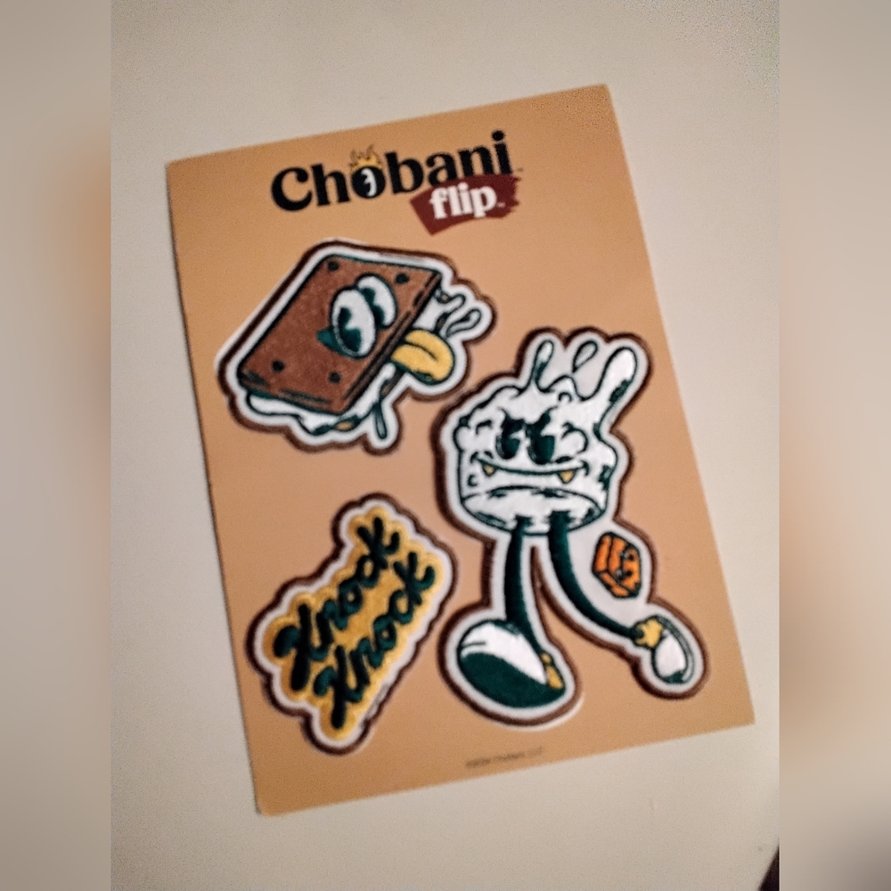 Patches, Chobani..new with tags